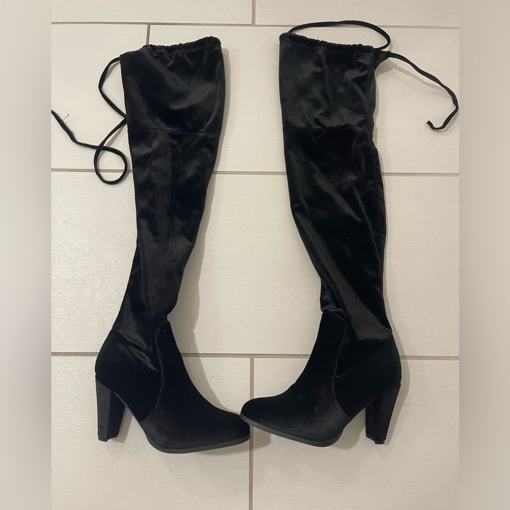 Black Knee High Boots